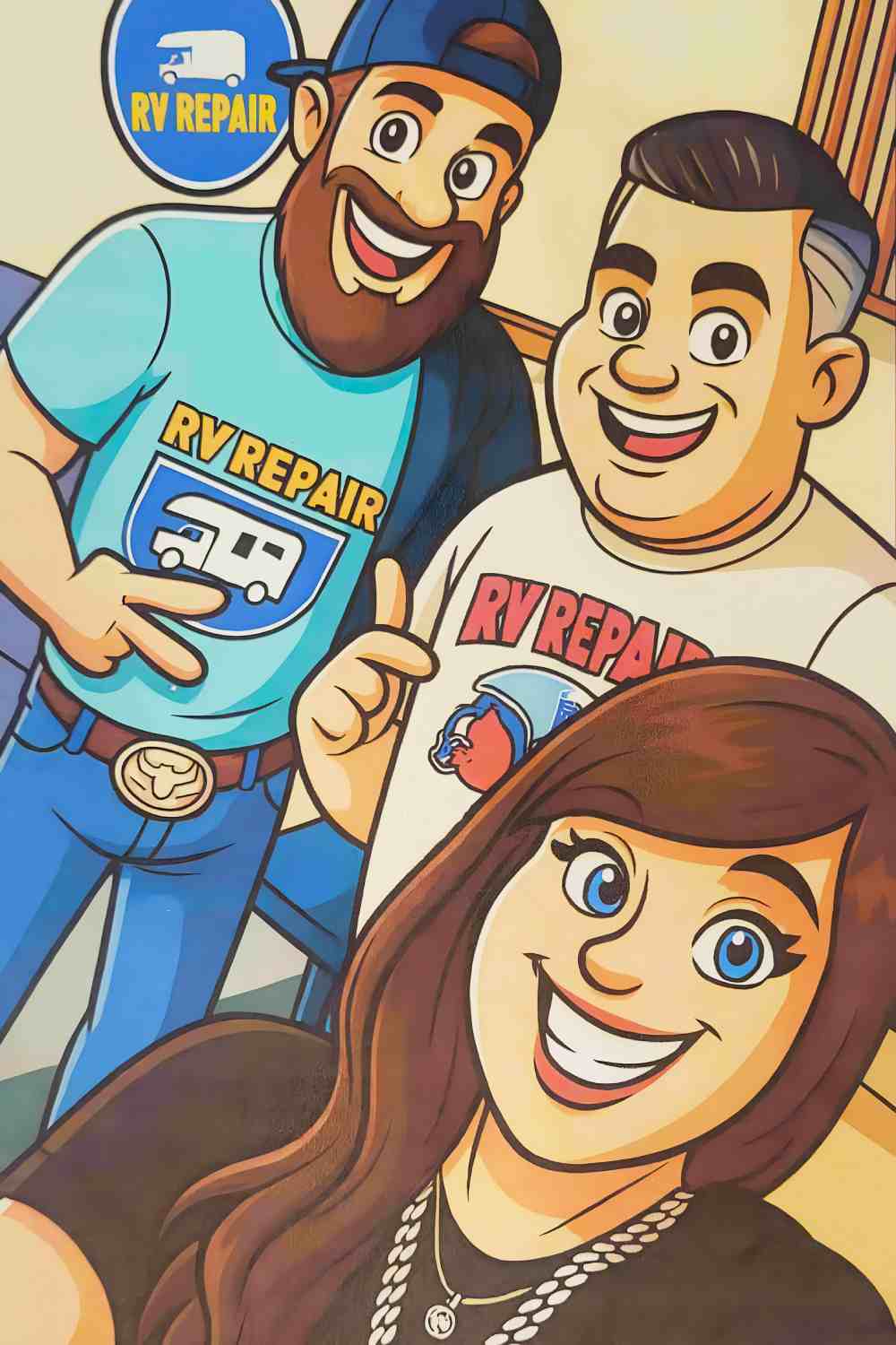 the team at on call auto care including adam, daniel and courtney in Lexington, North Carolina. They fix cars, trucks and RVs.